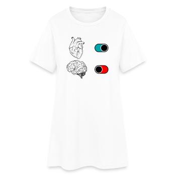 Duo de croissants nocturnes - Robe T-shirt Femme - blanc - Devant