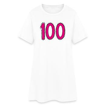 100. 100 ANS. 100e ANNIVERSAIRE. ANNIVERSAIRE 100 - Robe T-shirt Femme - blanc - Devant
