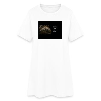 Streetwear Manche mögen's dunkel - Frauen T-Shirt-Kleid - Weiß - Vorne