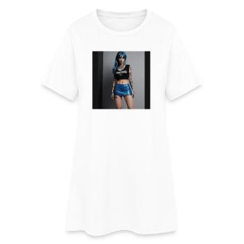 Fille rebelle - Robe T-shirt Femme - blanc - Devant