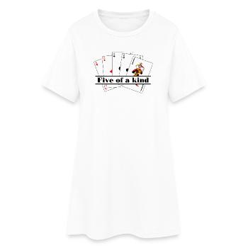 Bannière de texte cinq d’un genre - Robe T-shirt Femme - blanc - Devant