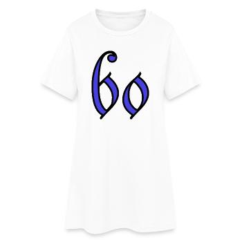 60. 60 YEARS. 60th ANNIVERSARY. 60TH BIRTHDAY. - Women’s T-Shirt Dress - white - Front