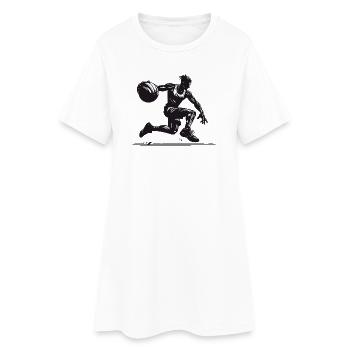 Des basketteurs en pleine action pour les fans de basket - Robe T-shirt Femme - blanc - Devant