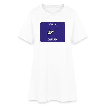 Ich fühle mich bergab - Frauen T-Shirt-Kleid - Weiß - Vorne