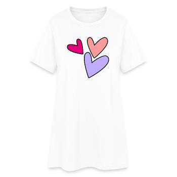 MOTHER'S DAY. HEART. HAPPY BIRTHDAY. MOM - Women’s T-Shirt Dress - white - Front