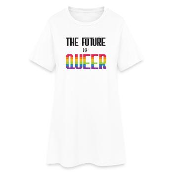LGBTQ Pride Month - Die Zukunft ist queer - Frauen T-Shirt-Kleid - Weiß - Vorne