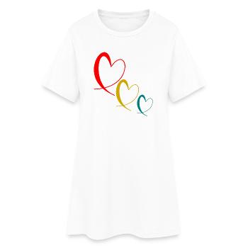 BONNE FÊTE MAMAN. MAMAN. FÊTE - Robe T-shirt Femme - blanc - Devant
