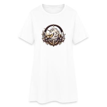 majestueuse licorne décorée avec art - Robe T-shirt Femme - blanc - Devant