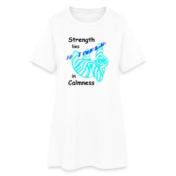 Paresse, Calme - Robe T-shirt Femme - blanc - Devant