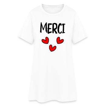 MERCI. MAÎTRESSE. MAÎTRE. MERCI MAÎTRESSE - Robe T-shirt Femme - blanc - Devant