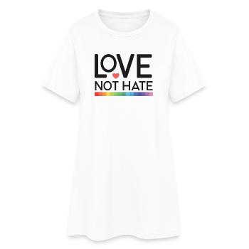Mois de la fierté LGBT - Aimez pas la haine - Robe T-shirt Femme - blanc - Devant