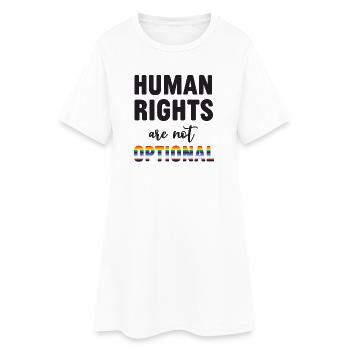 LGBT Pride Month - Human Rights Are Not Optional - Women’s T-Shirt Dress - white - Front