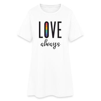 Mois de la fierté LGBT - Love Always - Robe T-shirt Femme - blanc - Devant