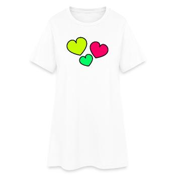 FROHER VATERTAG. PAPA. VATERTAG. VATER - Frauen T-Shirt-Kleid - Weiß - Vorne