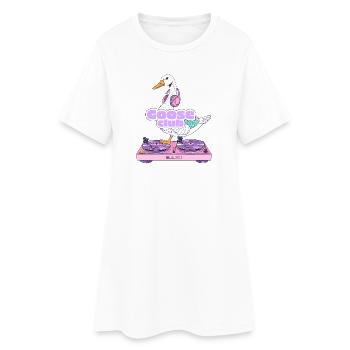 DJ Goose Club Illustration - Robe T-shirt Femme - blanc - Devant