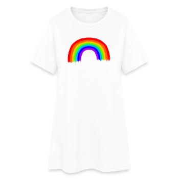 Arc-en-ciel / RVB - Robe T-shirt Femme - blanc - Devant