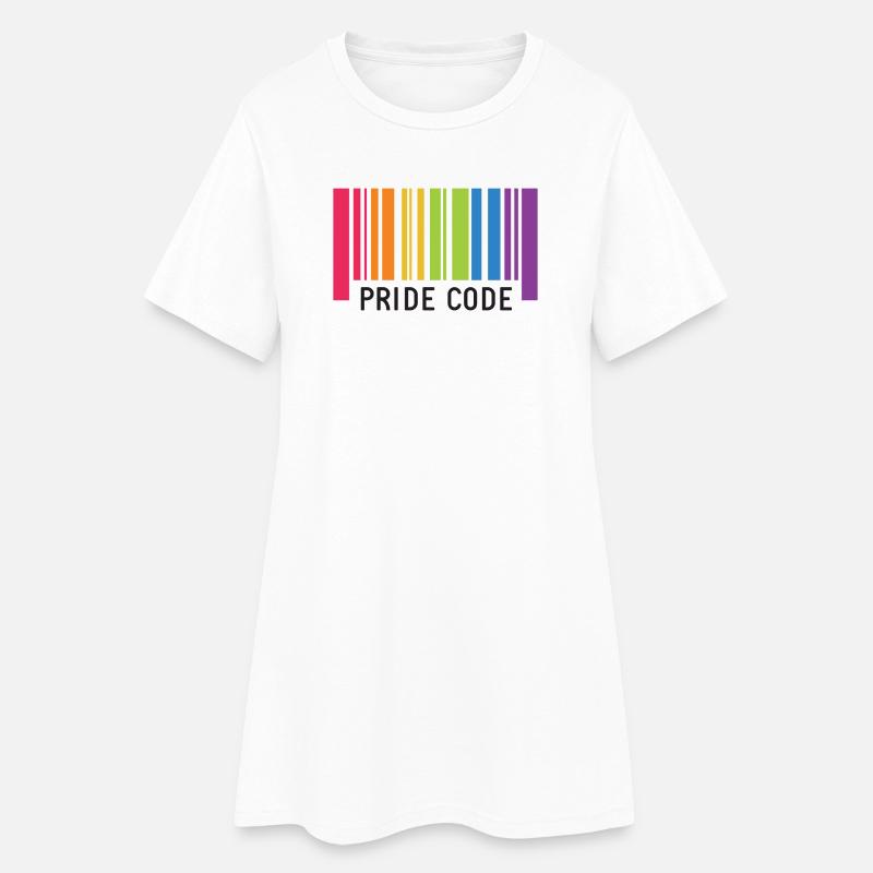 LGBT Pride Monat - Pride Code - Frauen T-Shirt-Kleid - Weiß