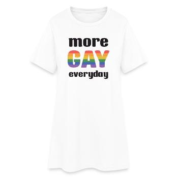 Mois de la fierté LGBT - Plus de gay tous les jours - Robe T-shirt Femme - blanc - Devant