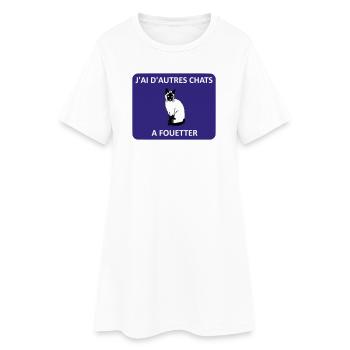 Ich habe andere Fische zu braten. - Frauen T-Shirt-Kleid - Weiß - Vorne