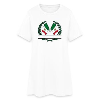 Drapeaux Mexique bannière couronne de laurier - Robe T-shirt Femme - blanc - Devant