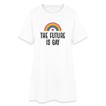 LGBT Pride Month - The Future is Gay - Women’s T-Shirt Dress - white - Front