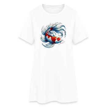 Carpe Koi japonaise japonaise - Robe T-shirt Femme - blanc - Devant