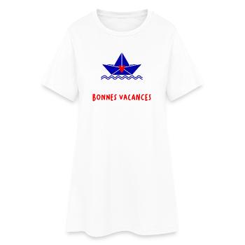 BONNES VACANCES - Robe T-shirt Femme - blanc - Devant