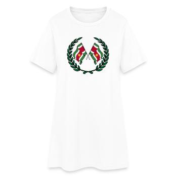 Drapeaux Suriname en couronne de laurier - Robe T-shirt Femme - blanc - Devant
