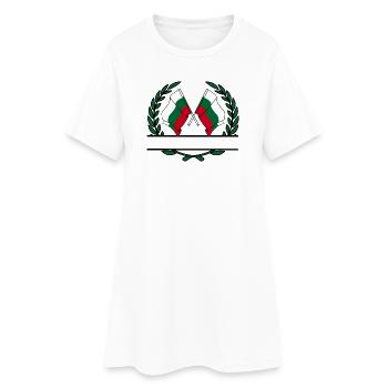 Drapeaux Bulgarie couronne de laurier bannière - Robe T-shirt Femme - blanc - Devant