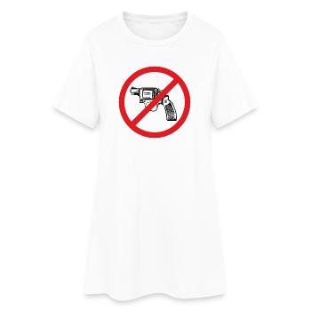 Stop War / Revolver interdit ! - Robe T-shirt Femme - blanc - Devant