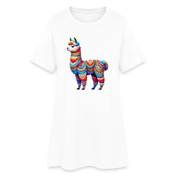 Alpaca - Women’s T-Shirt Dress - white - Front