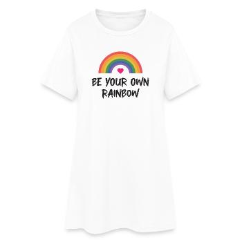 Mois de la fierté LGBT - Soyez votre propre arc-en-ciel - Robe T-shirt Femme - blanc - Devant