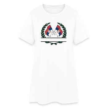 Drapeaux Serbie couronne de laurier bannière - Robe T-shirt Femme - blanc - Devant