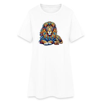 Lion - Robe T-shirt Femme - blanc - Devant