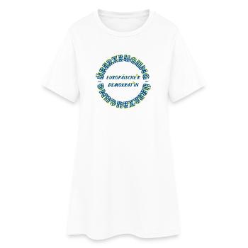 Conviction des démocrates européens : égalité entre les sexes - Robe T-shirt Femme - blanc - Devant