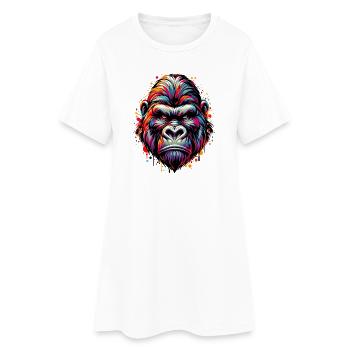 Gorille - Robe T-shirt Femme - blanc - Devant