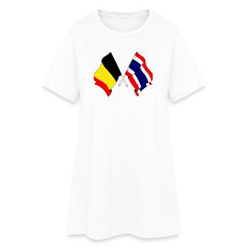Pavillon Belgique Thaïlande - Robe T-shirt Femme - blanc - Devant