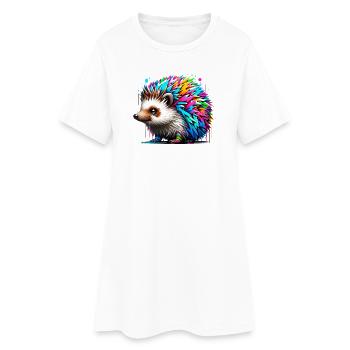 Hérisson - Robe T-shirt Femme - blanc - Devant
