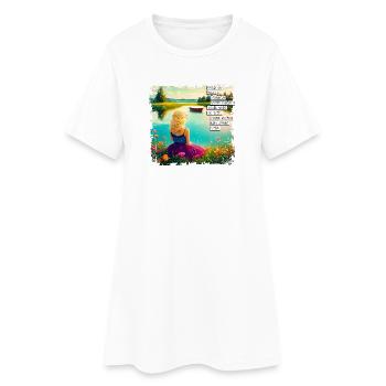 Was Du hast können viele haben... - Frauen T-Shirt-Kleid - Weiß - Vorne