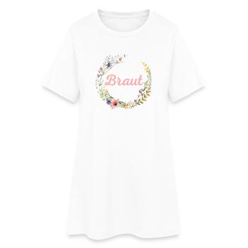 Braut Mädels-Braut! Personalisierbar - Frauen T-Shirt-Kleid - Weiß - Vorne