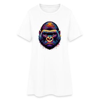 Gorille - Robe T-shirt Femme - blanc - Devant