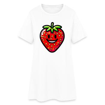 Fraises et fraises - Robe T-shirt Femme - blanc - Devant