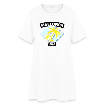 Majorque – Enterrement de vie de garçon sous les palmiers - Robe T-shirt Femme - blanc - Devant