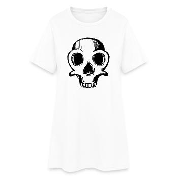 Crâne 1c - Robe T-shirt Femme - blanc - Devant