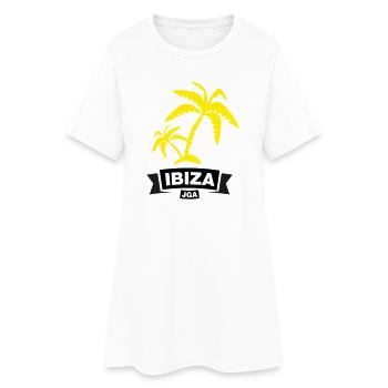 IBIZA – Enterrement de vie de garçon sous les palmiers - Robe T-shirt Femme - blanc - Devant