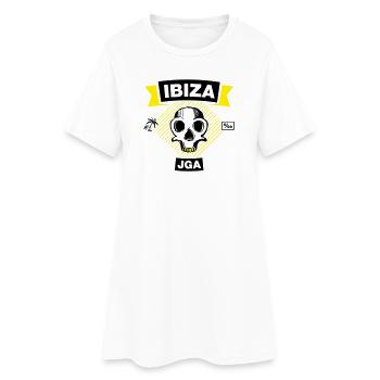 IBIZA – Enterrement de vie de garçon sous les palmiers - Robe T-shirt Femme - blanc - Devant