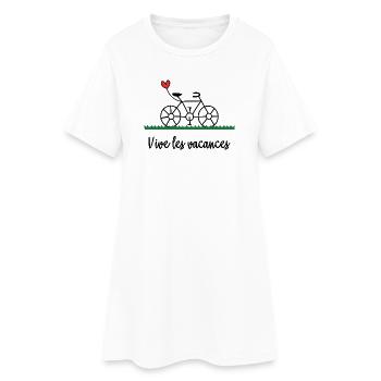 PAPA. PAPY. FETE DES PERES. MAITRESSE. MAITRE - Robe T-shirt Femme - blanc - Devant