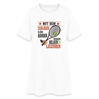 Tennis - Frauen T-Shirt-Kleid - Weiß - Vorne