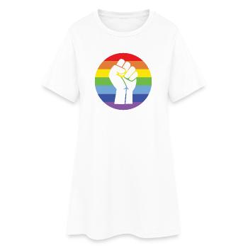 LGBTQ Pride Month - Fighting for LGBTQIA+ Equality - Women’s T-Shirt Dress - white - Front