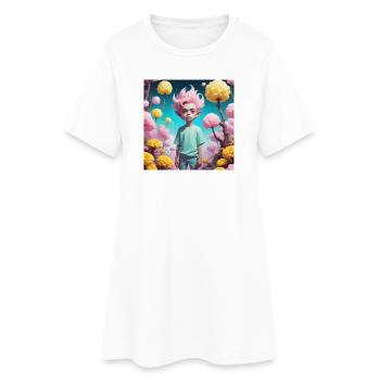 Lutin - Robe T-shirt Femme - blanc - Devant
